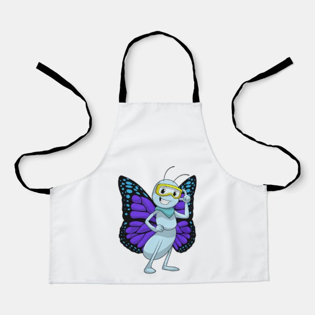 Butterfly with Goggles Apron (Front)