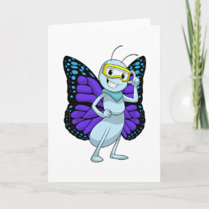 Butterfly with Goggles Card