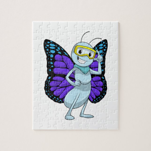 Butterfly with Goggles Jigsaw Puzzle (Vertical)