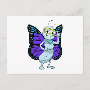 Butterfly with Goggles Postcard