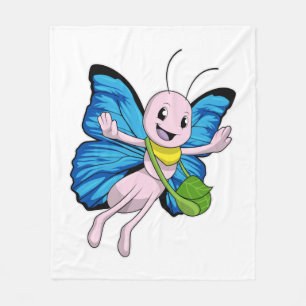 Butterfly with Handbag Fleece Blanket
