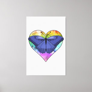Butterfly with Heart Canvas Print