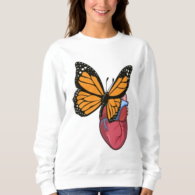 Butterfly with Heart Sweatshirt (Front)