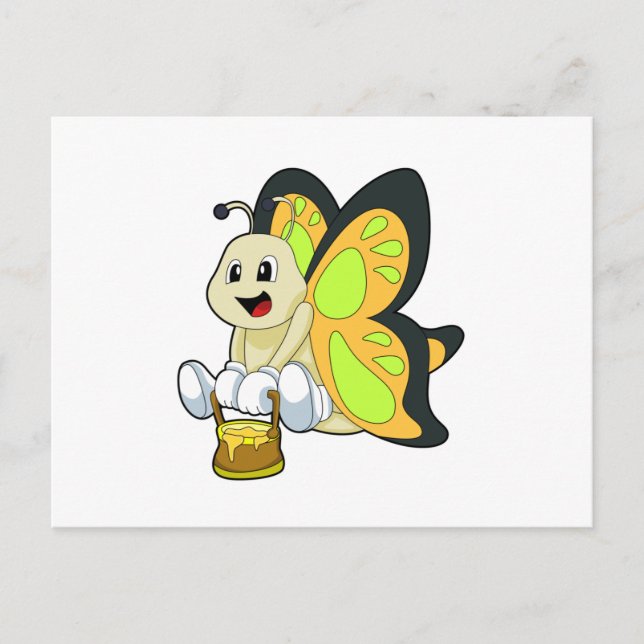 Butterfly with Honey Postcard (Front)