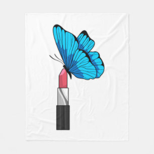 Butterfly with Lipstick Fleece Blanket