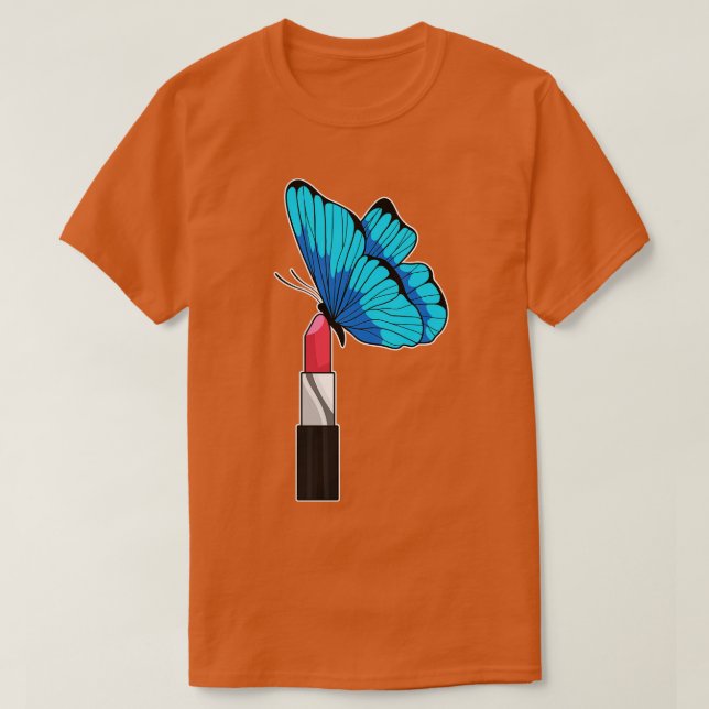 Butterfly with Lipstick T-Shirt (Design Front)