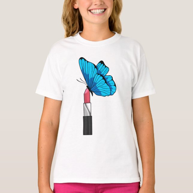 Butterfly with Lipstick T-Shirt (Front)