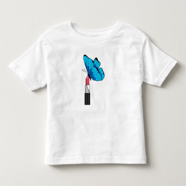 Butterfly with Lipstick Toddler T-Shirt (Front)