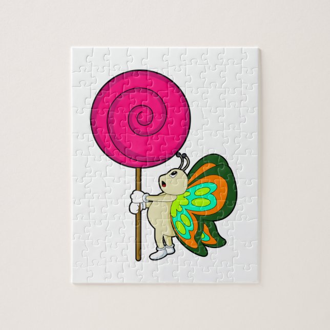 Butterfly with Lollipop Jigsaw Puzzle (Vertical)