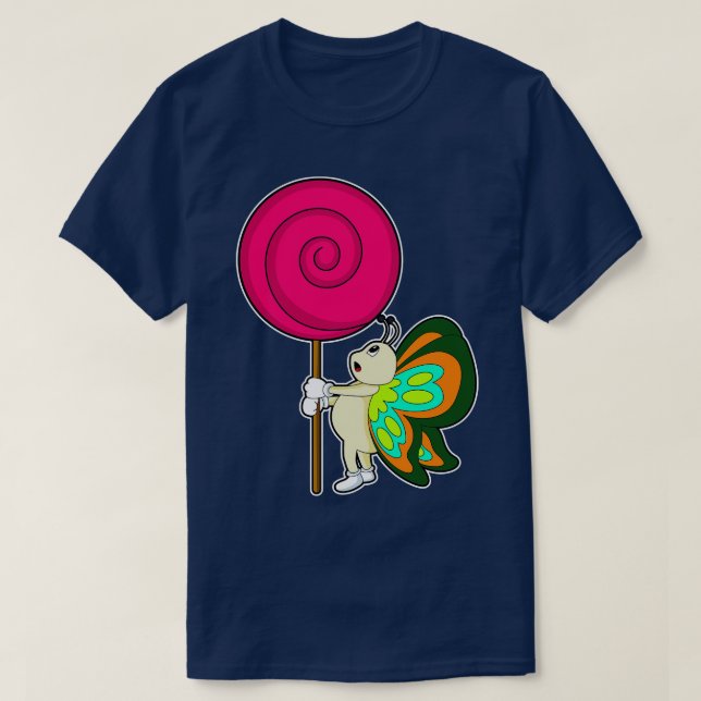 Butterfly with Lollipop T-Shirt (Design Front)