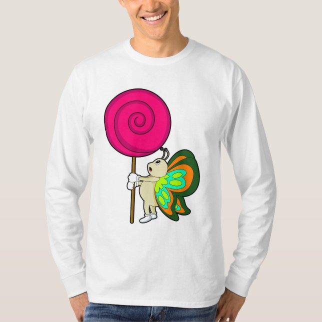 Butterfly with Lollipop T-Shirt (Front)