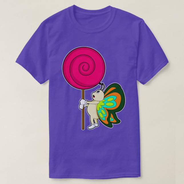 Butterfly With Lollipop  T-Shirt (Design Front)