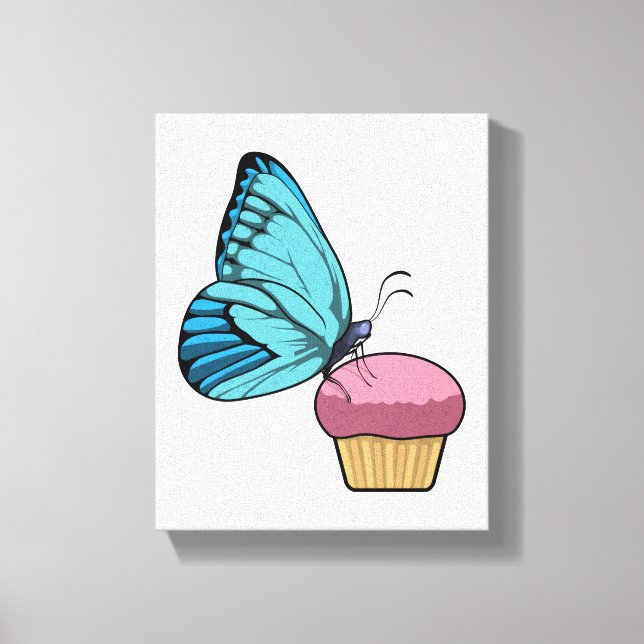 Butterfly with Muffin Canvas Print (Front)