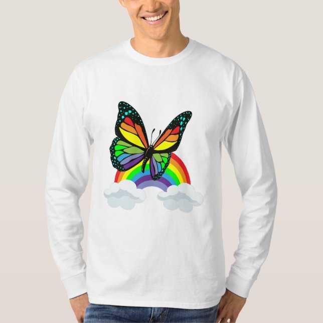 Butterfly with Rainbow T-Shirt (Front)