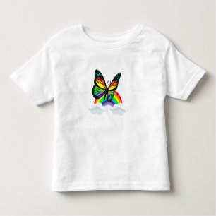 Butterfly with Rainbow Toddler T-Shirt