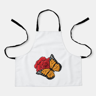 Butterfly with Rose Apron