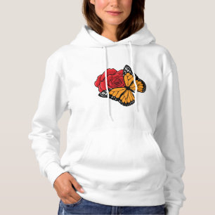 Butterfly with Rose Hoodie