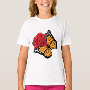 Butterfly with Rose T-Shirt