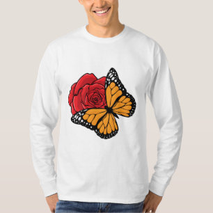 Butterfly with Rose T-Shirt