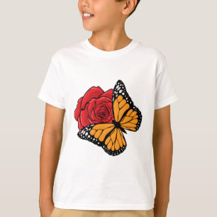 Butterfly with Rose T-Shirt