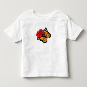 Butterfly with Rose Toddler T-Shirt