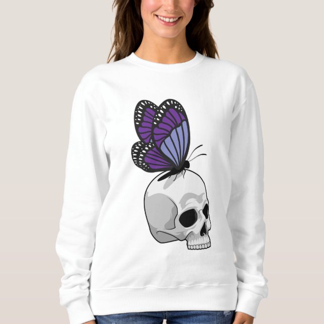 Butterfly with Skull Sweatshirt (Front)