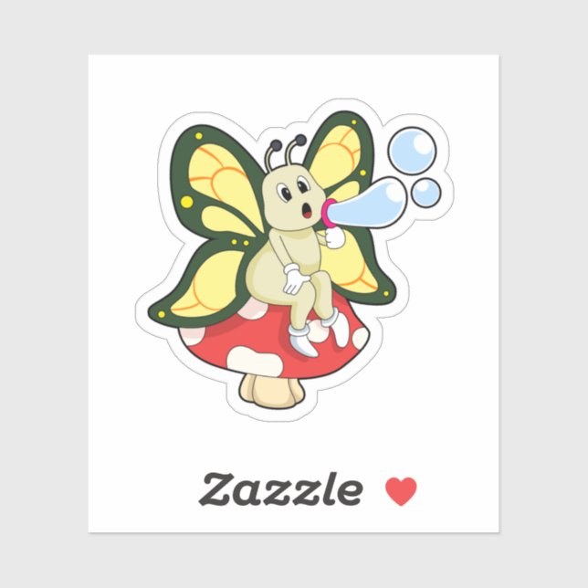 Butterfly with Soap bubbles (Sheet)