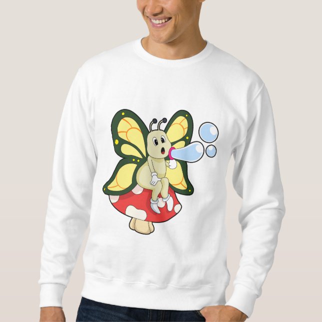 Butterfly with Soap bubbles Sweatshirt (Front)