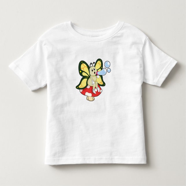 Butterfly with Soap bubbles Toddler T-Shirt (Front)