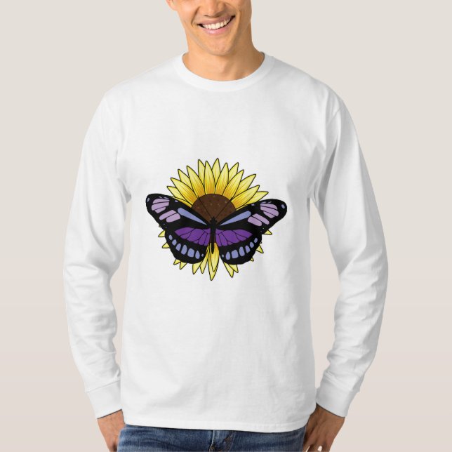 Butterfly with Sunflower T-Shirt (Front)