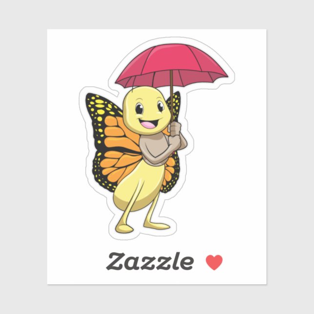 Butterfly with Umbrella (Sheet)