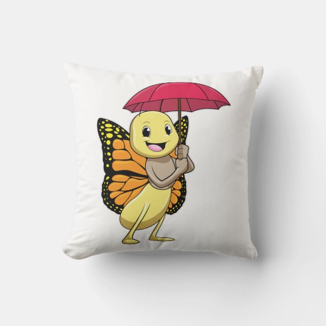 Butterfly with Umbrella Cushion (Front)