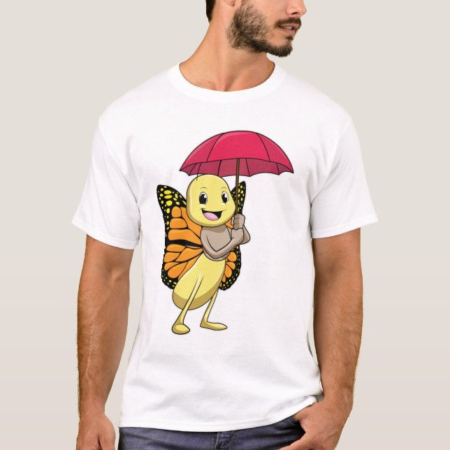 Butterfly with Umbrella T-Shirt (Front)