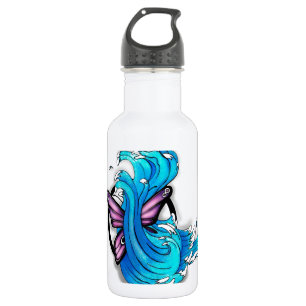 Butterfly with Waves 532 Ml Water Bottle