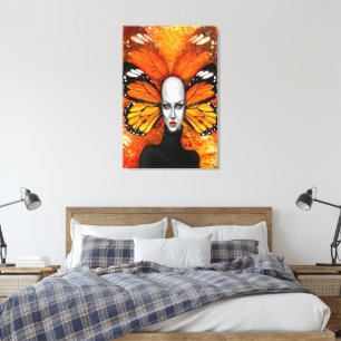 Butterfly Woman Canvas Print
