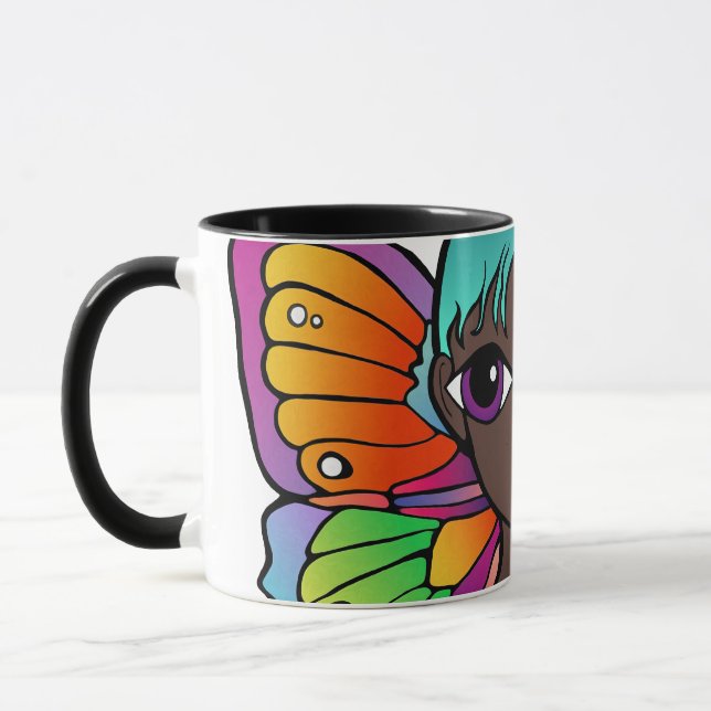 Butterfly Woman Coffee Mug (Left)