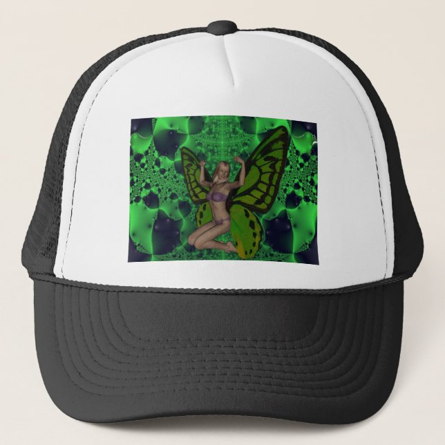 Butterfly woman trucker hat (Front)