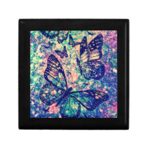 Butterfly Wooden Jewellery keepsake box