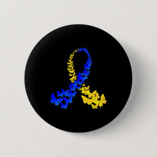 Butterfly World Down Syndrome Day Women Kids 6 Cm Round Badge