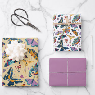 Butterfly Wrapping Paper, Insect Gift Wrap