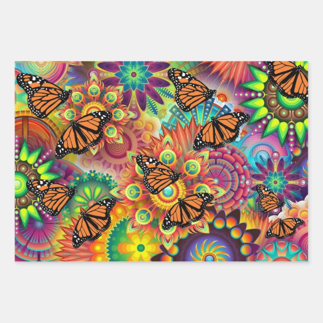 Butterfly Wrapping Paper Sheet (Front)
