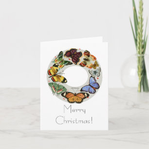 Butterfly Wreath fine art inks note Card