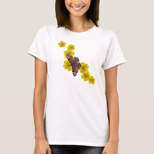 Butterfly & yellow flowers tee
