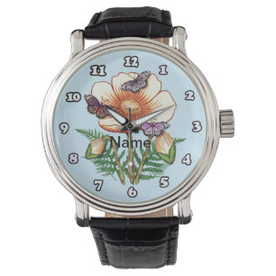 Butterfly yellow Poppy Watch