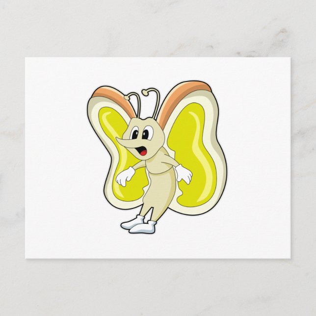 Butterfly yellow postcard (Front)