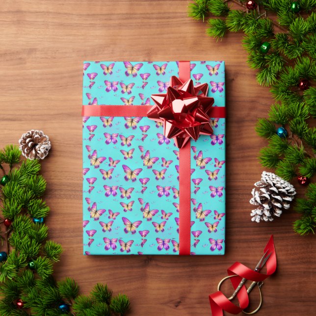 Butterfly's Beautiful Colorful Wrapping Paper (Holiday Gift)