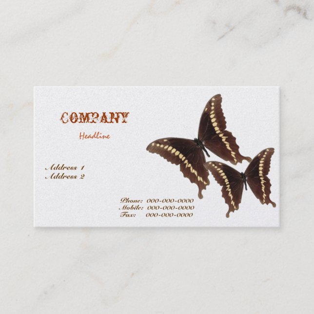Butterfly's Business Card (Front)