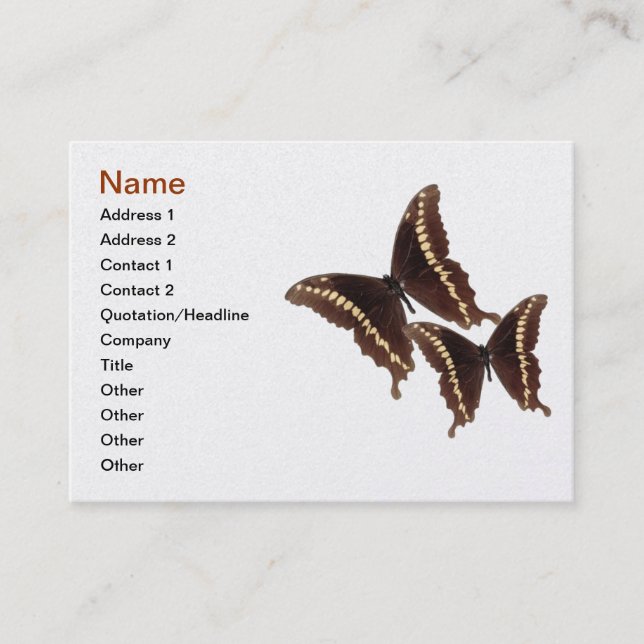 Butterfly's Business Card (Front)