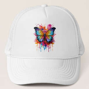 Butterfly's Colorful Splash Trucker Hat