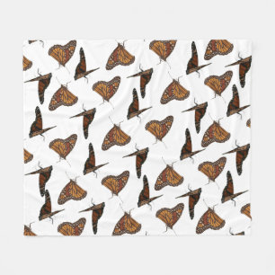 butterflys orange  fleece blanket